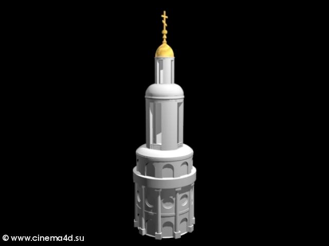 3D модель: Православная колокольня