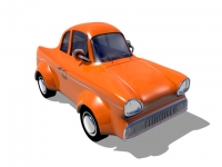 3D модель: Оранжевый винтажный автомобиль