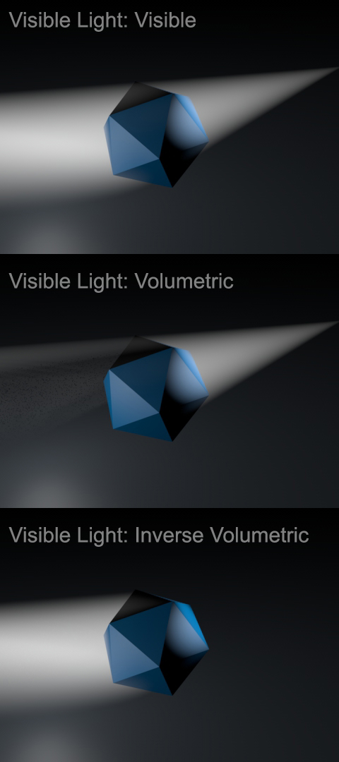 Три варианта видимости источника света в Cinema 4D