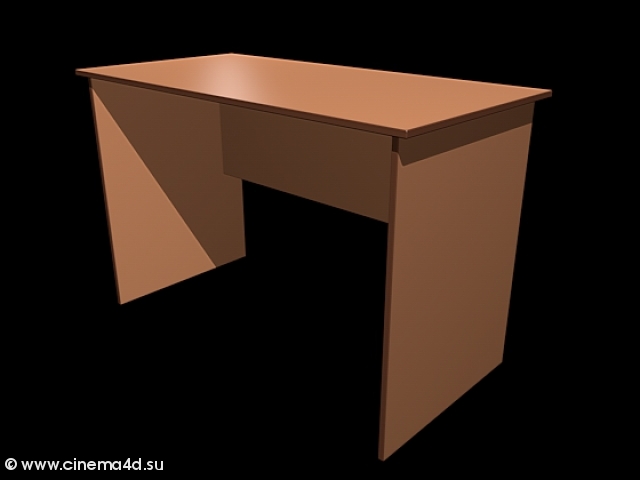 3D модель: Офисный стол эконом-класса