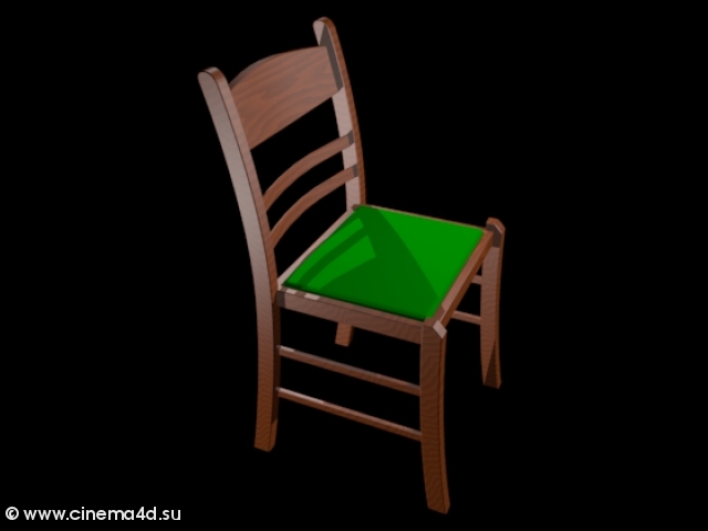 3D модель: Деревянный классический стул
