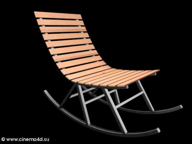 3D модель: Садовая скамейка-качалка