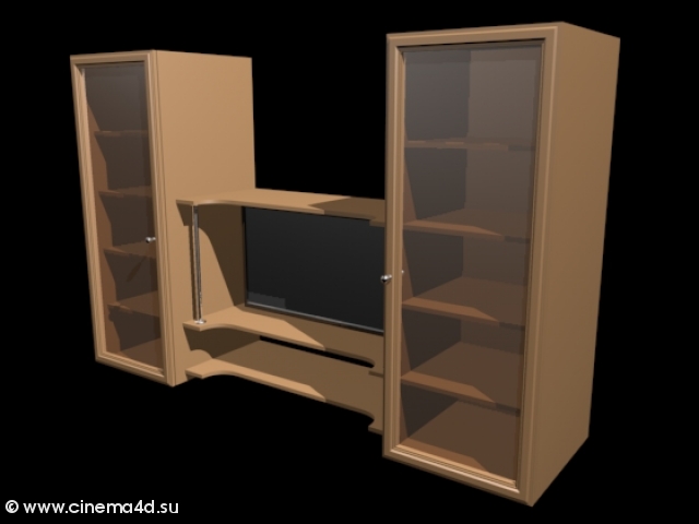 3D модель: Шкаф-стенка